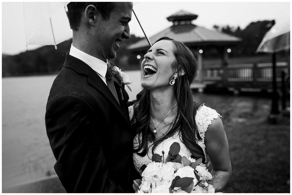 bride and groom at the gathering place