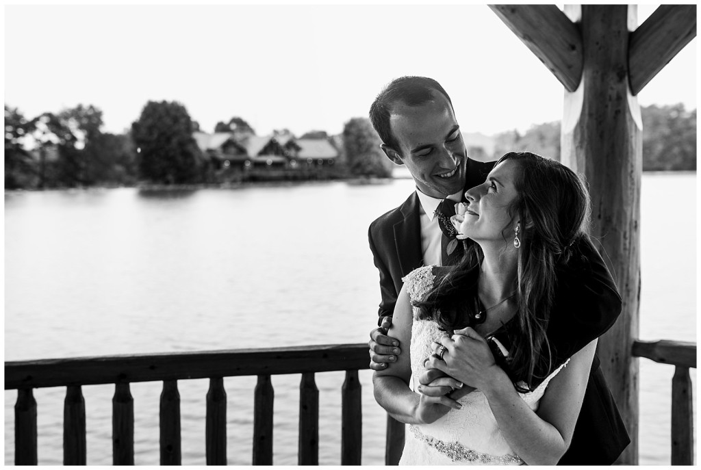 bride and groom at the gathering place