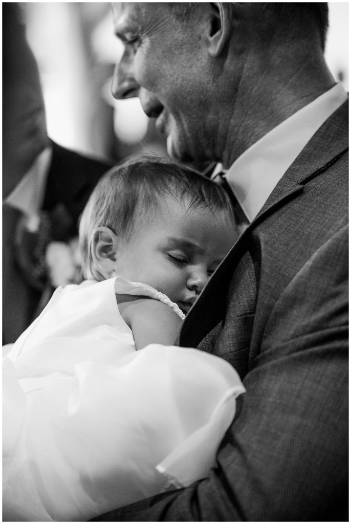 baby at a wedding