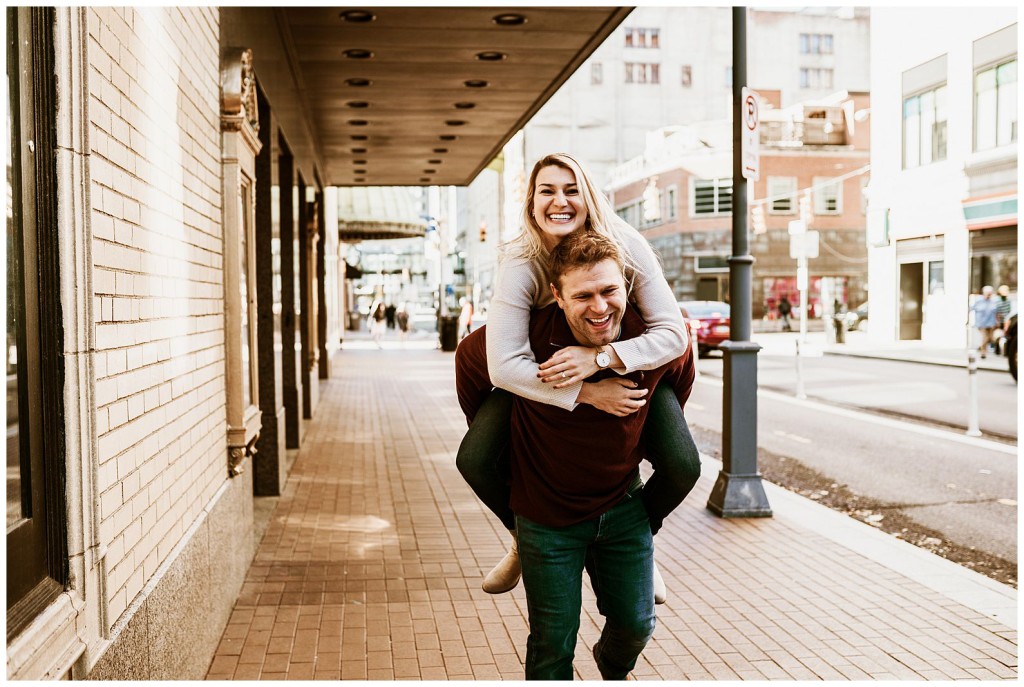 Downtown Pgh Fall Engagement Shoot