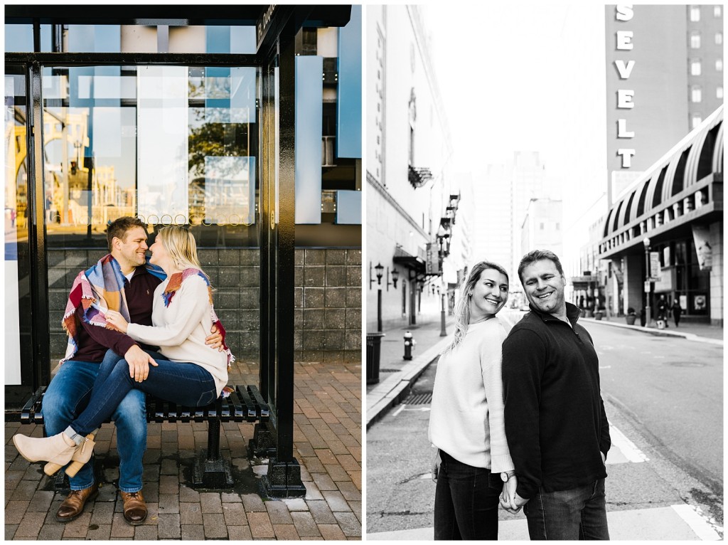 Downtown Pgh Fall Engagement Shoot