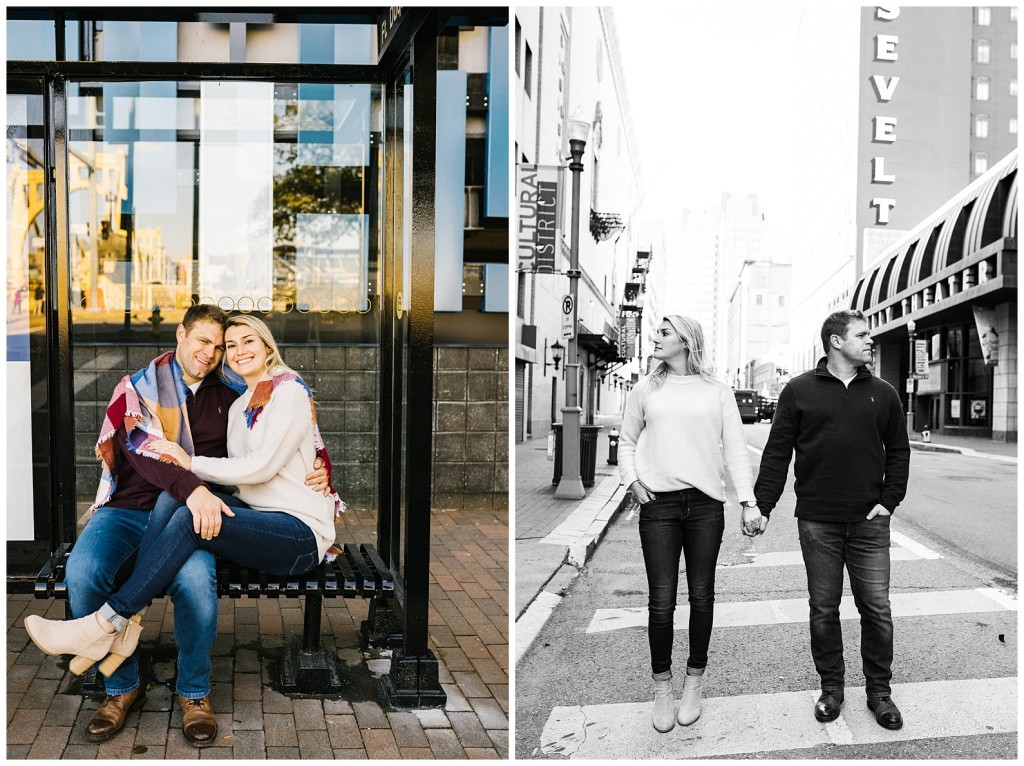 Downtown Pgh Fall Engagement Shoot