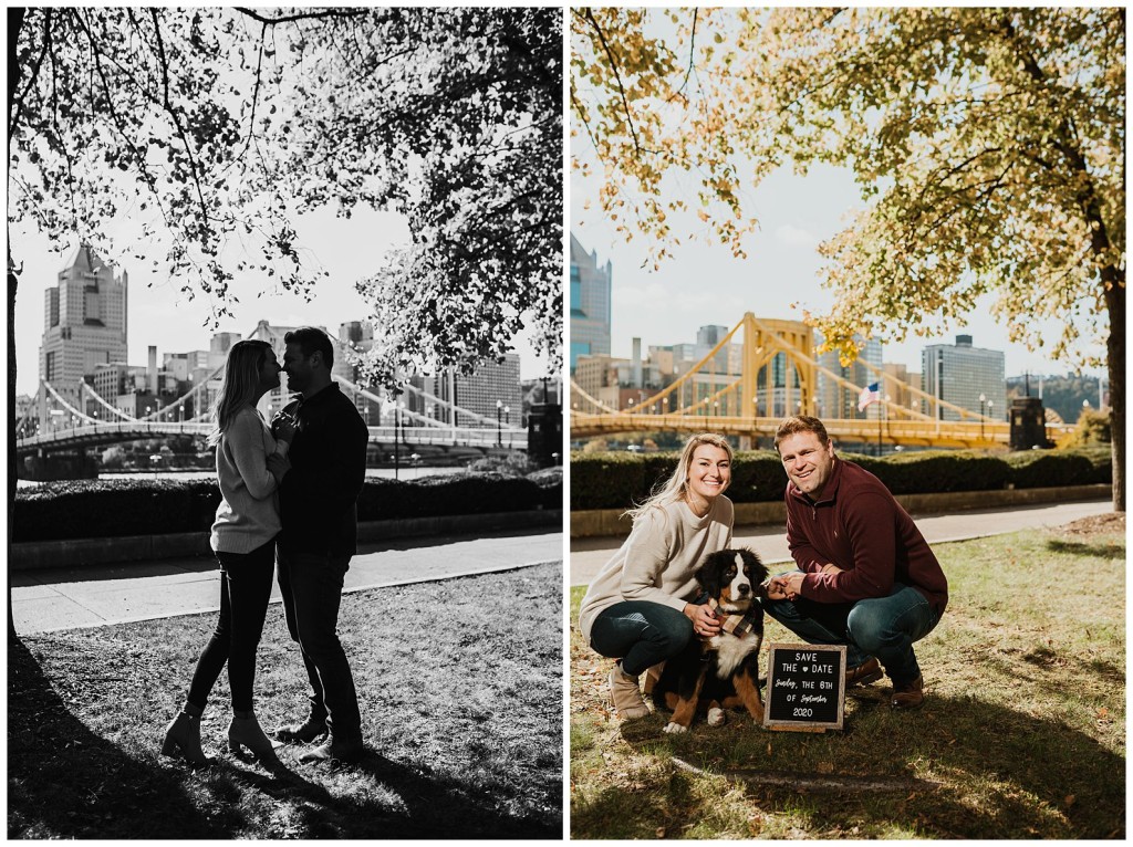 engagement photos downtown pgh